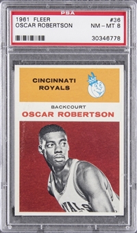 1961/62 Fleer #36 Oscar Robertson Rookie Card – PSA NM-MT 8